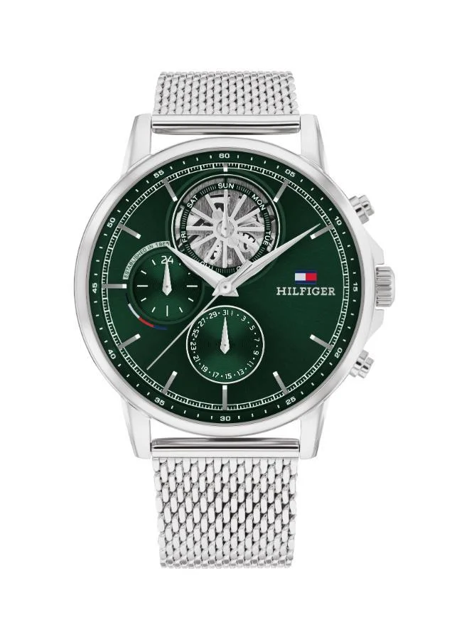 Mens Analog Multifunction Quartz Watch With Stainless Steel Bracelet - 1710608
